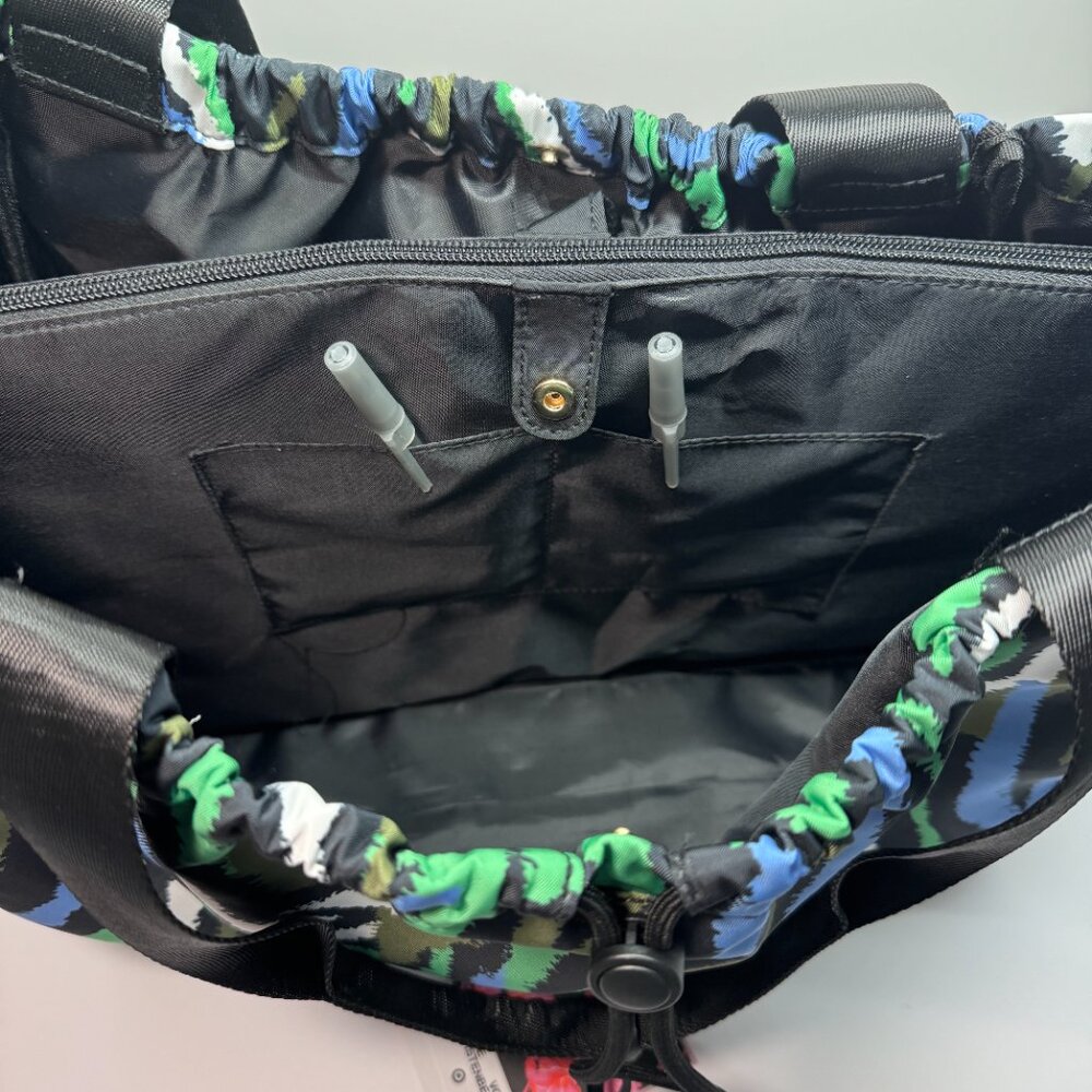 NWT Diane Von Furstenberg Laptop Bag Disco Zebra Green Fits most 14 inch laptops - Picture 13 of 16